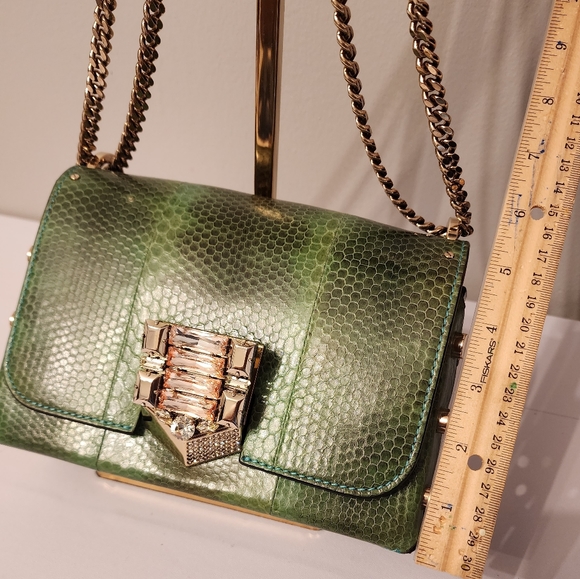 Jimmy Choo snake skin Lockett bag - Picture 7 of 9